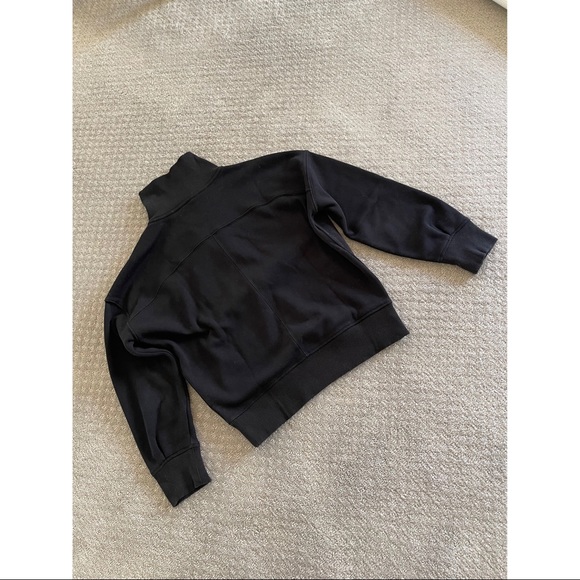 Athleta Black Cozy Karma 1/4 Zip Sweatshirt - Picture 2 of 3